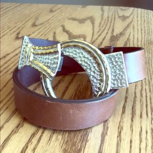 Chico’s Leather Belt ML brown